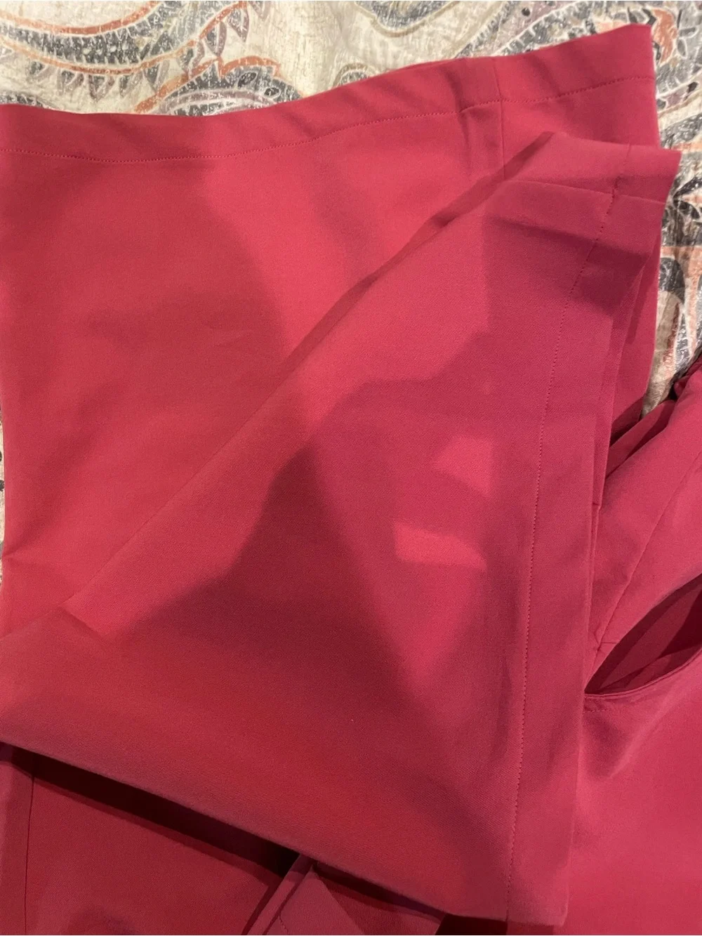 Women's deep rose Utility Scrub Pants & Top Set